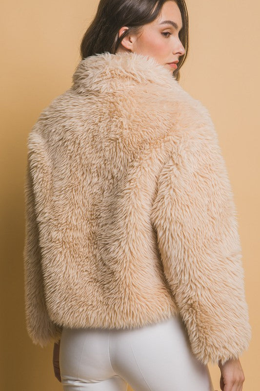 Reynolds Faux Fur Coat - Black