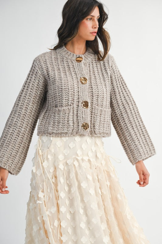 Kacey Cardigan - Eggplant