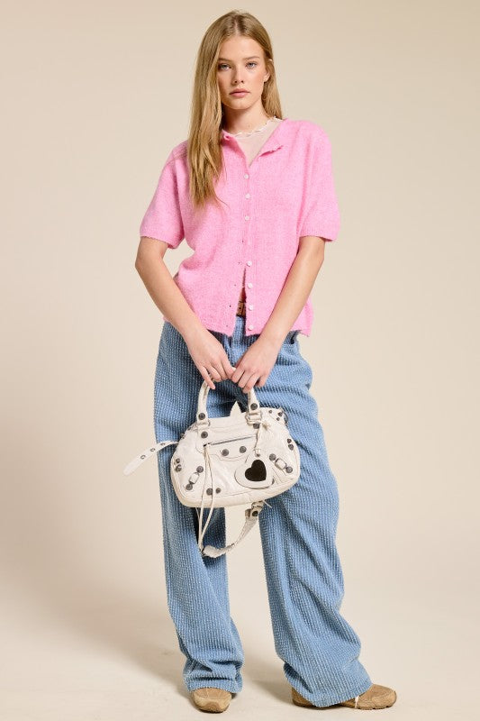 Siena Short Sleeve Cardigan - Butter