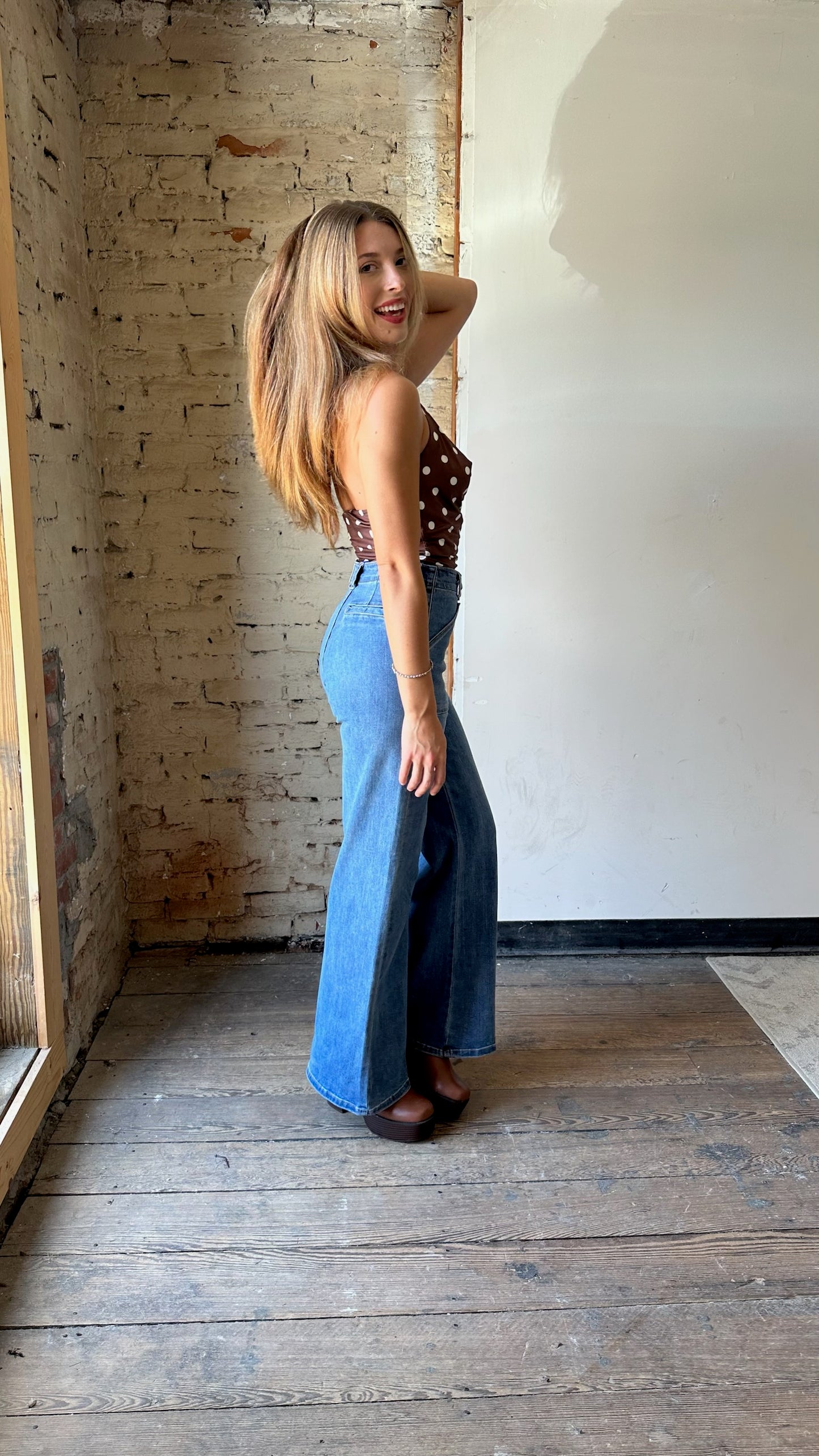 Marina Halter Polka Dot Top