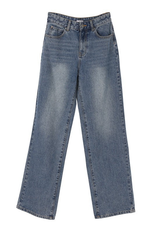 Waiting For Vintage Relaxed Straight Leg Jeans