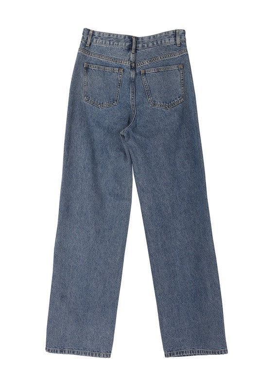 Waiting For Vintage Relaxed Straight Leg Jeans