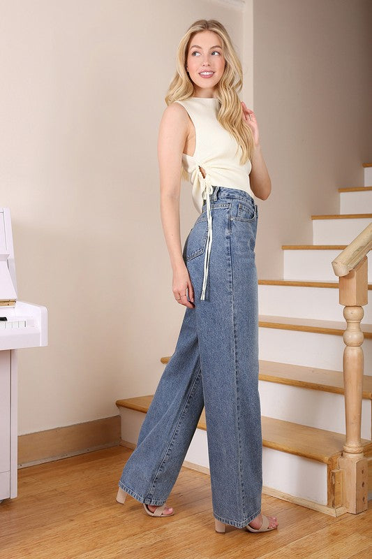 Waiting For Vintage Relaxed Straight Leg Jeans