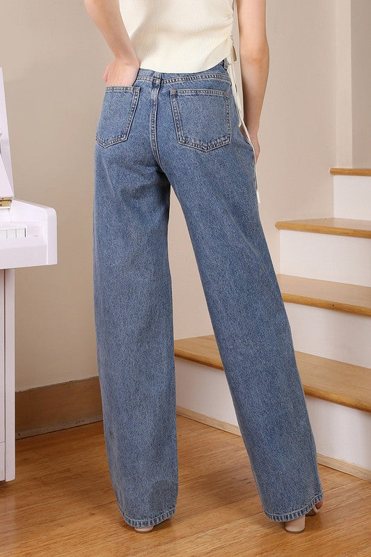 Waiting For Vintage Relaxed Straight Leg Jeans