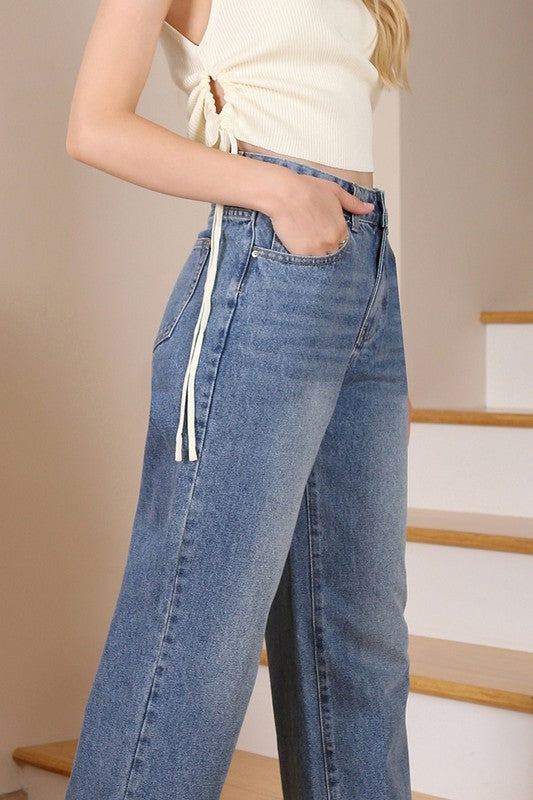 Waiting For Vintage Relaxed Straight Leg Jeans