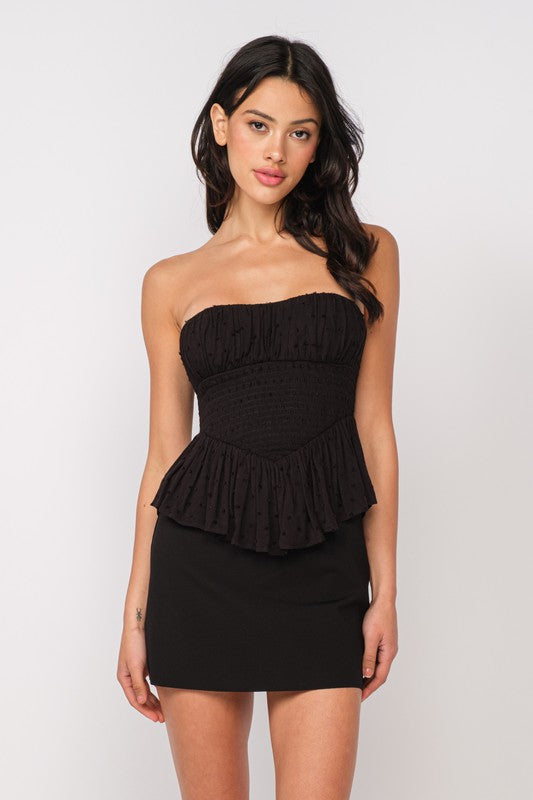 Paola Strapless Tie Back Top