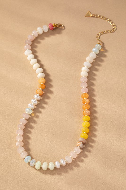 Eben Beaded Necklace - Neutral