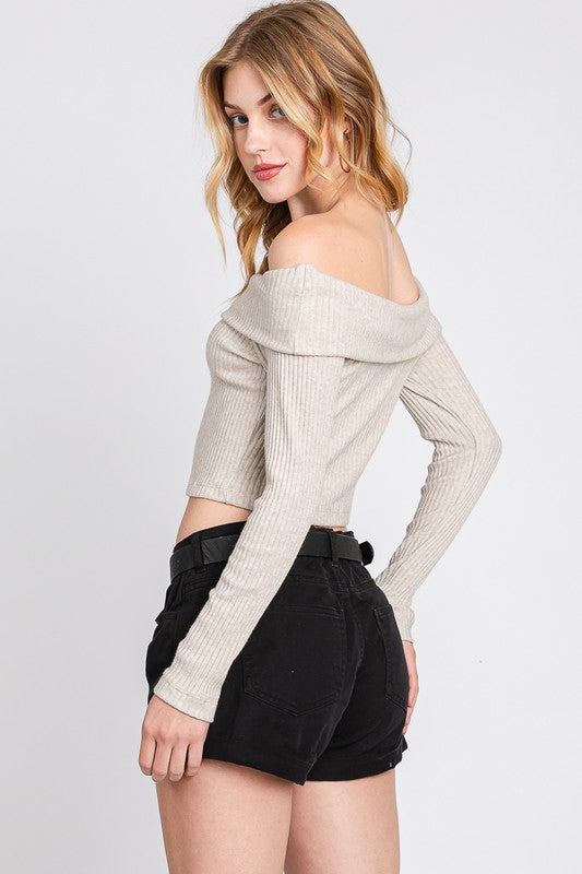 Final Touch Ribbed Sweater - Black