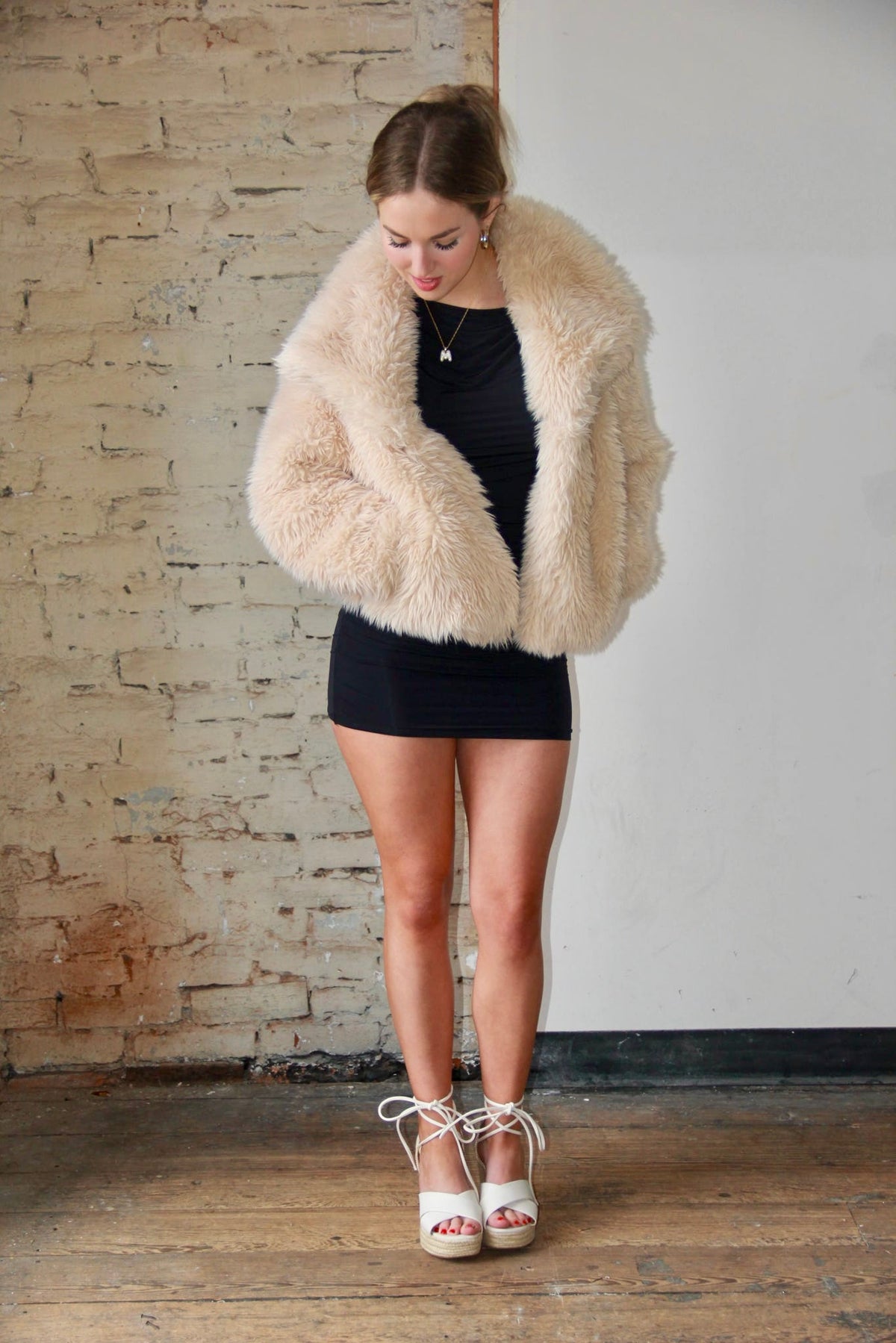 Reynolds Faux Fur Coat - Black