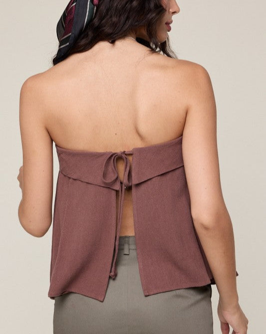 Dylan Linen Top - Black