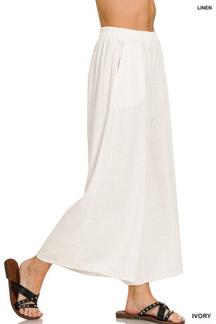 Julian Linen Pants - White