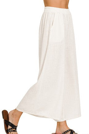 Julian Linen Pants - White