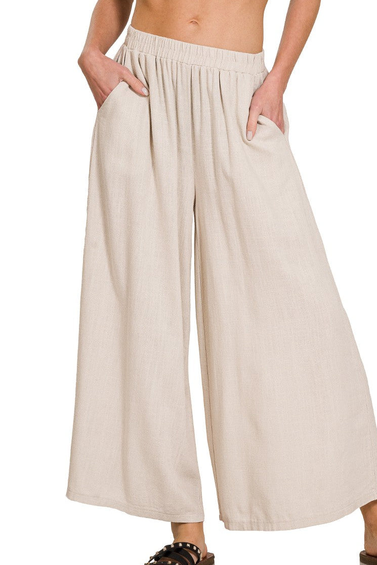 Julian Linen Pants - White