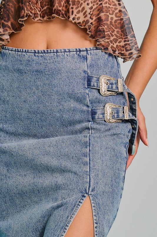 Dagger Denim Skirt