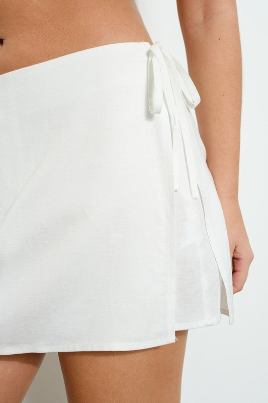 Meadows Linen Skort - White