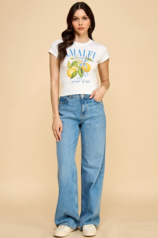 Amalfi Coast Vintage Tee - White