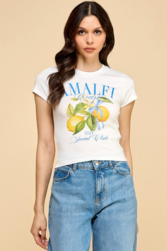 Amalfi Coast Vintage Tee - White
