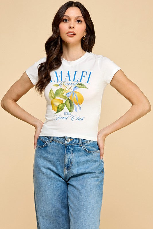 Amalfi Coast Vintage Tee - White