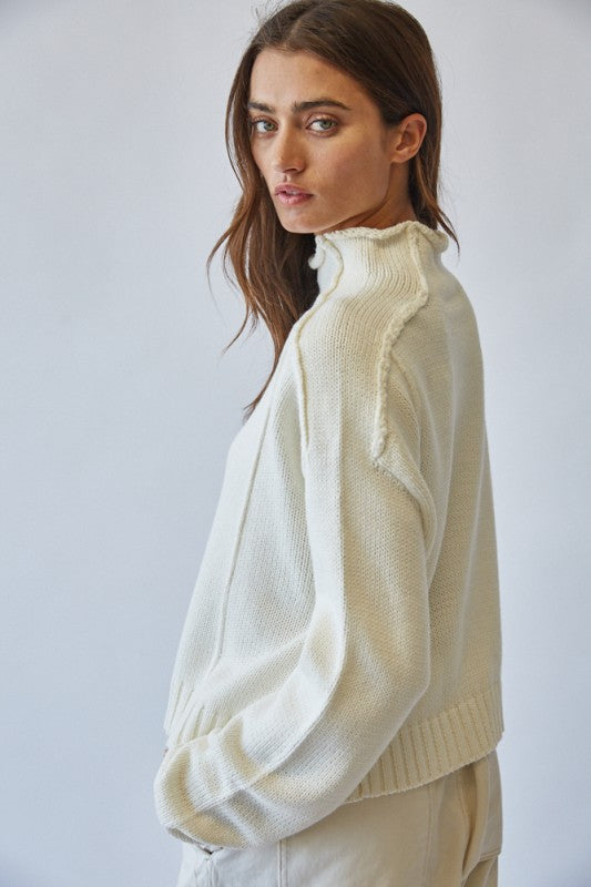 Whistler Roll Neck Sweater- Oat