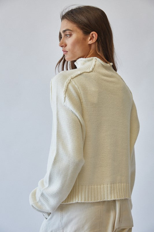 Whistler Roll Neck Sweater- Oat