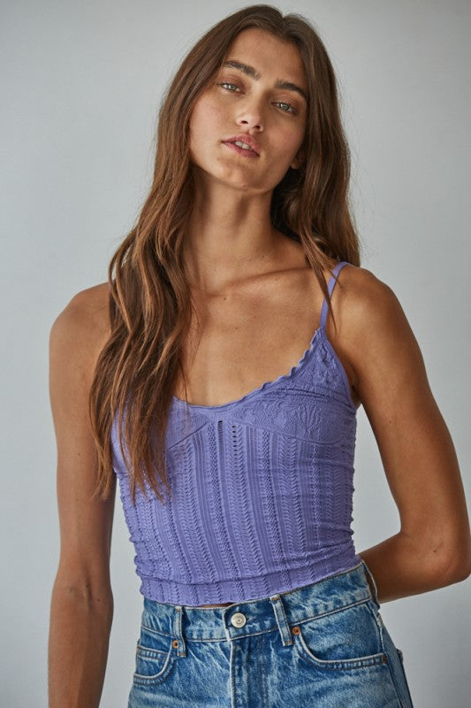 Raleigh Jacquard Cami - Periwinkle
