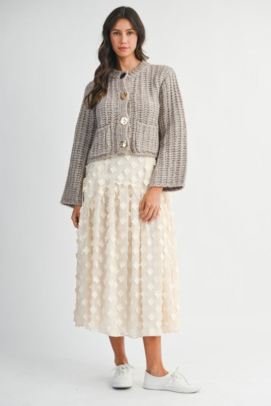 Kacey Cardigan - Eggplant