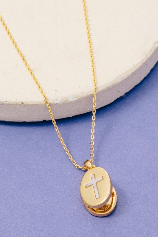 Locket Cross Necklace