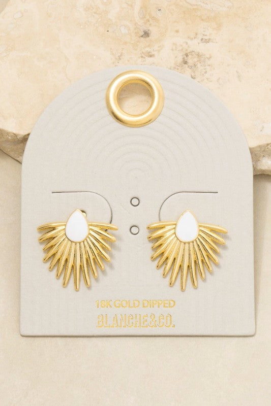 Alistair Earrings - White