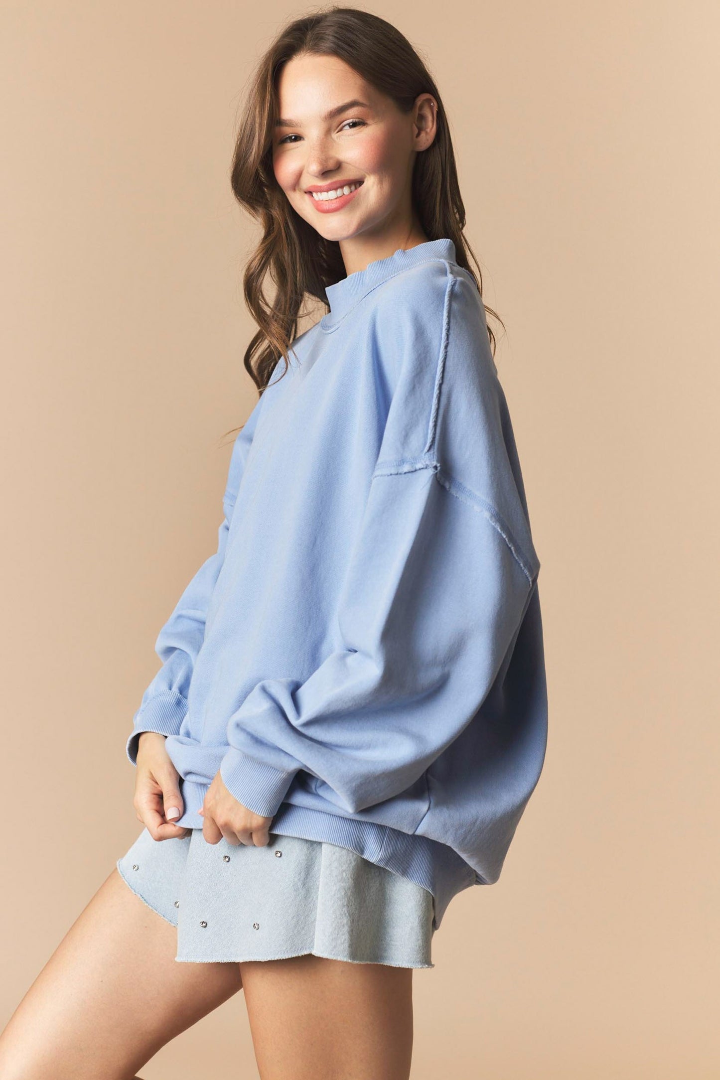 Cambridge Mock Neck - Blue