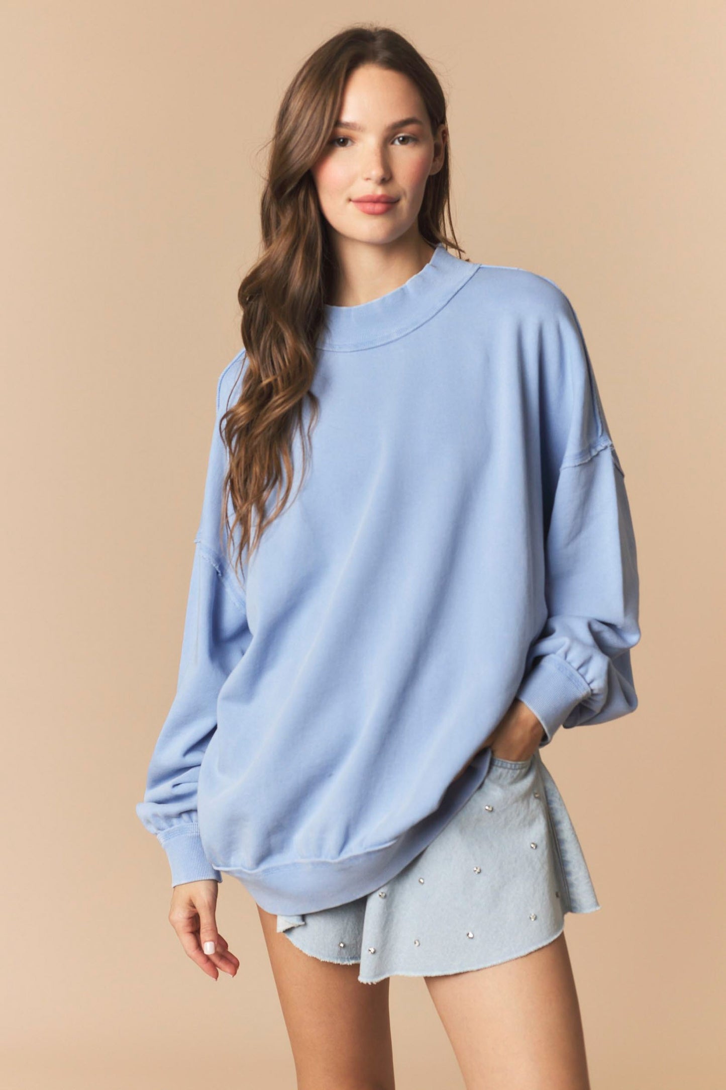 Cambridge Mock Neck - Blue