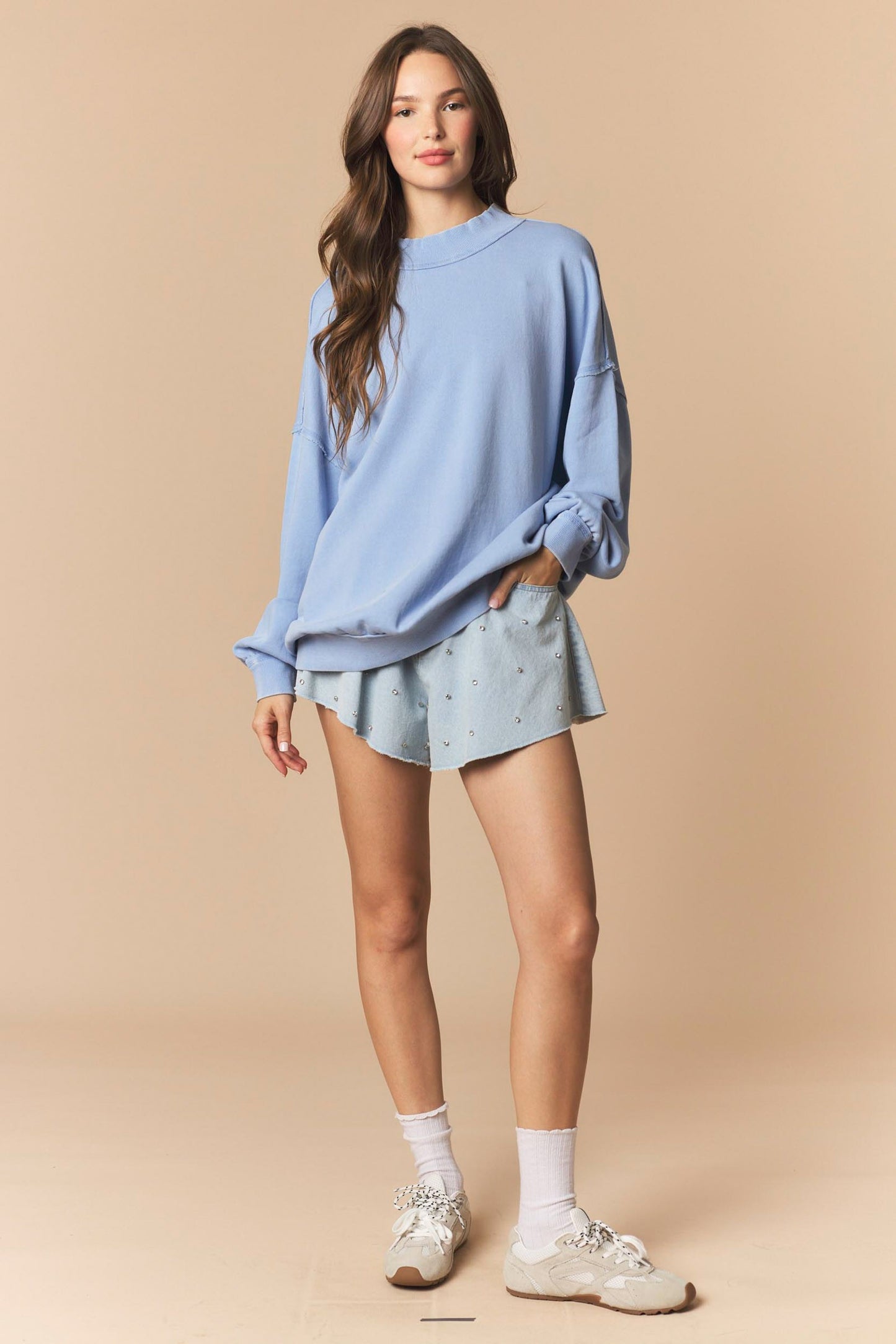 Cambridge Mock Neck - Blue