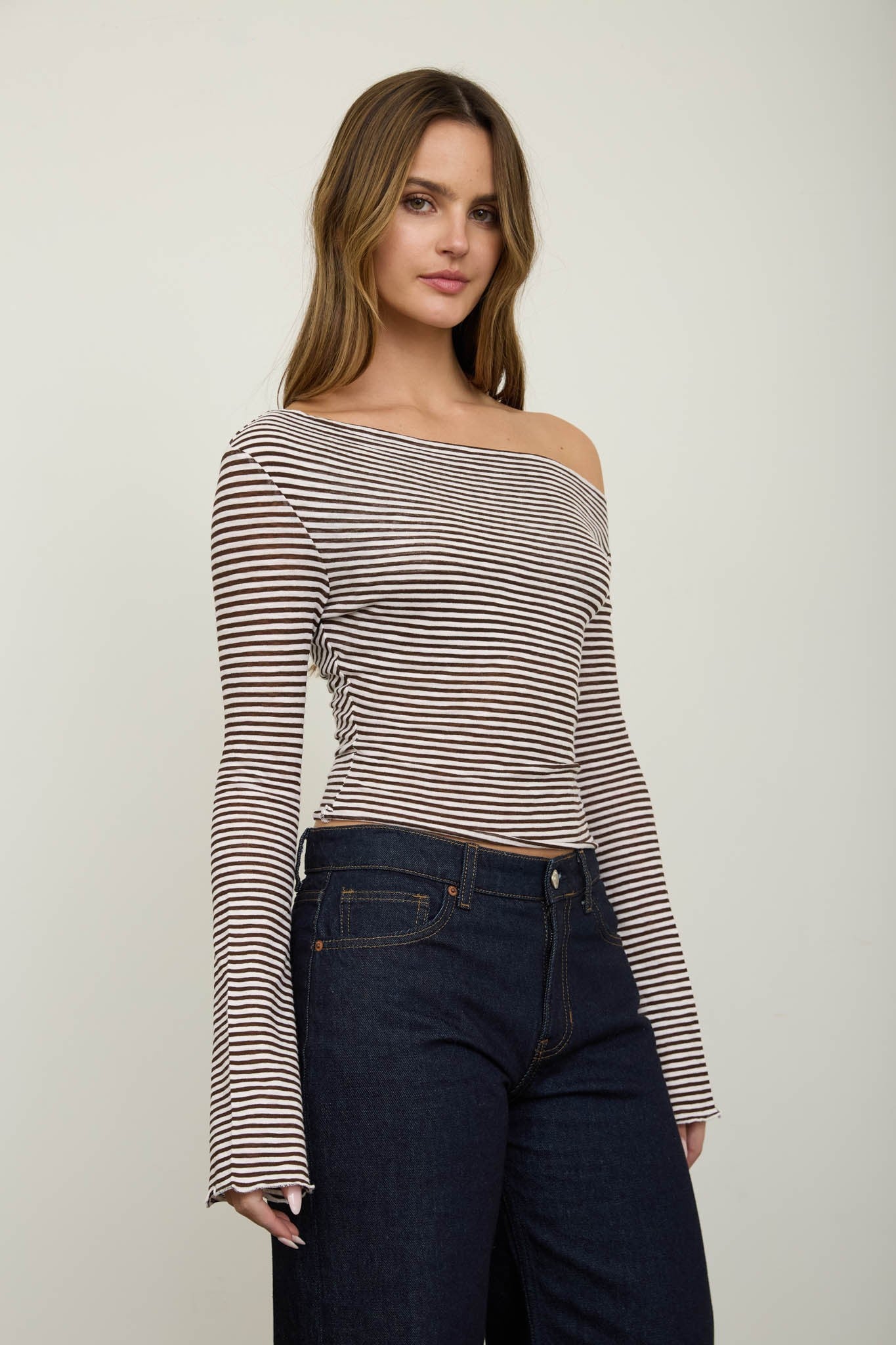 London Off Shoulder Bell Sleeve Top