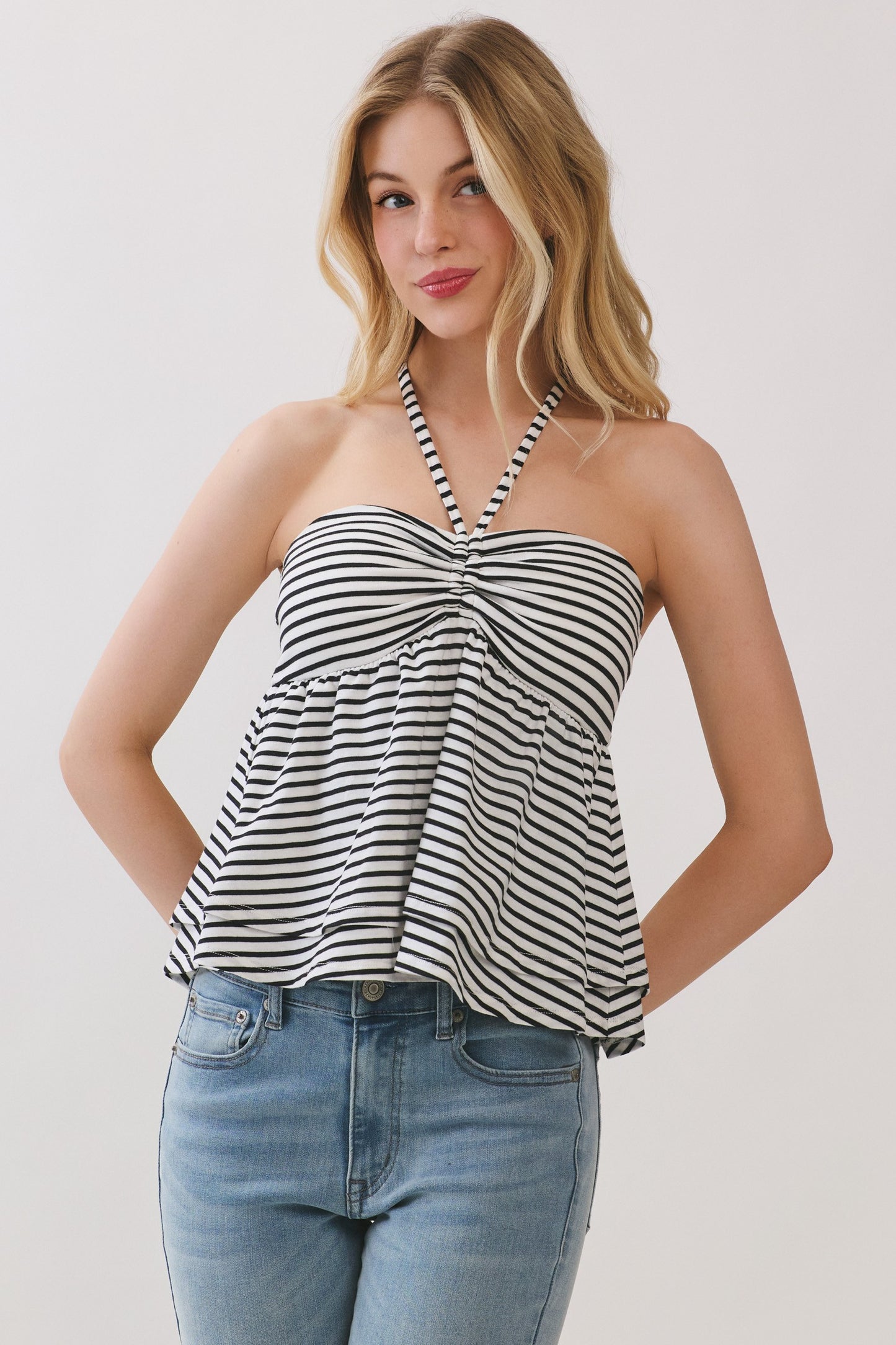 Promenade Striped Top