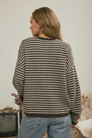 Kerrigan Henley Striped Top