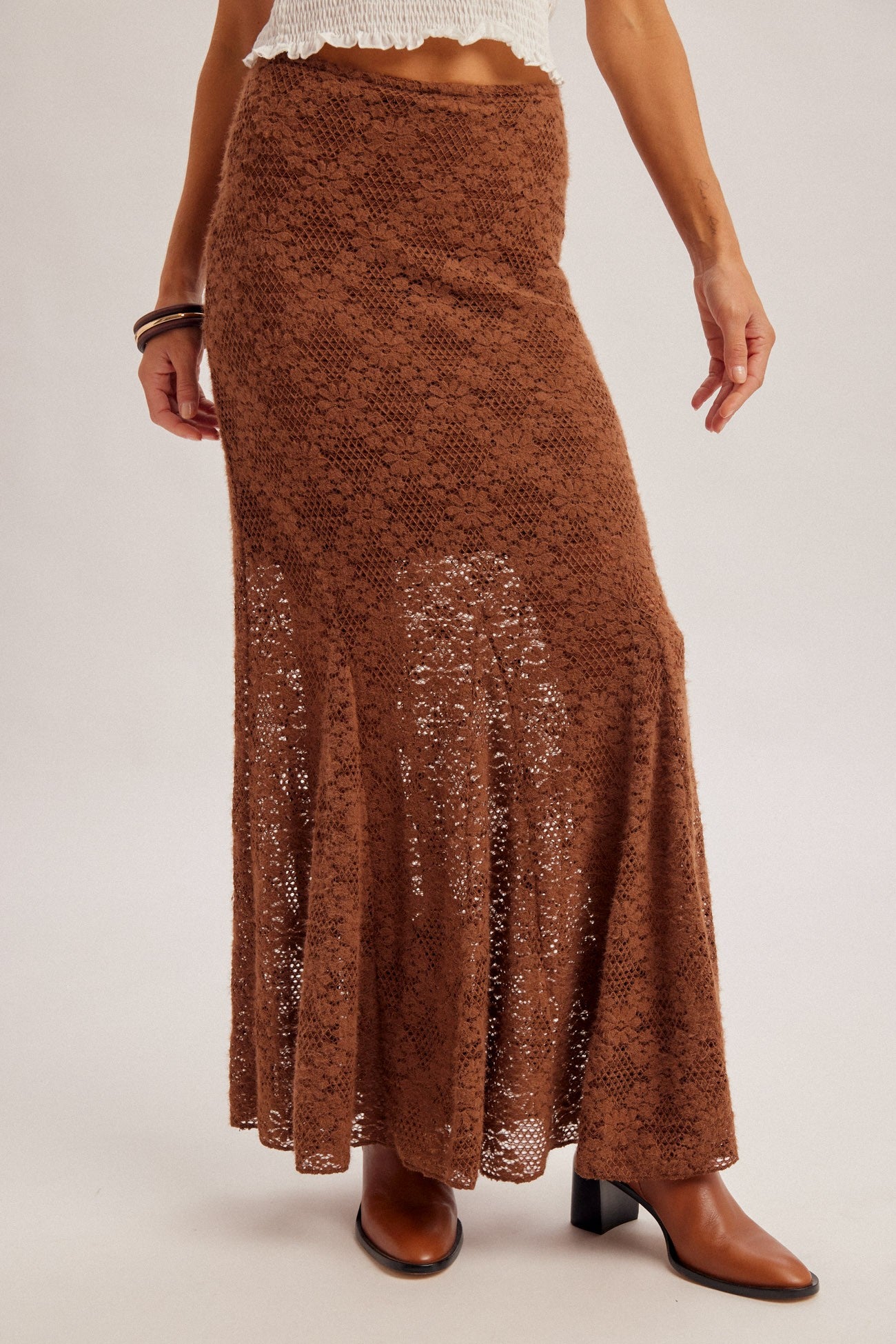 Rémi Lace Skirt- Coffee