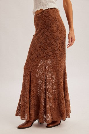 Rémi Lace Skirt- Coffee