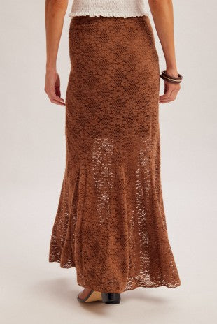 Rémi Lace Skirt- Coffee