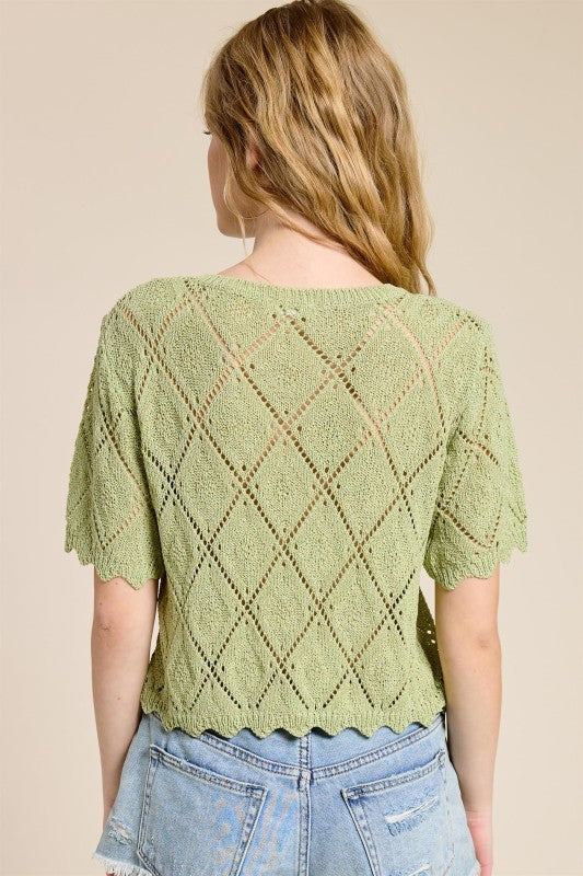 Sicily Pointelle Cardigan