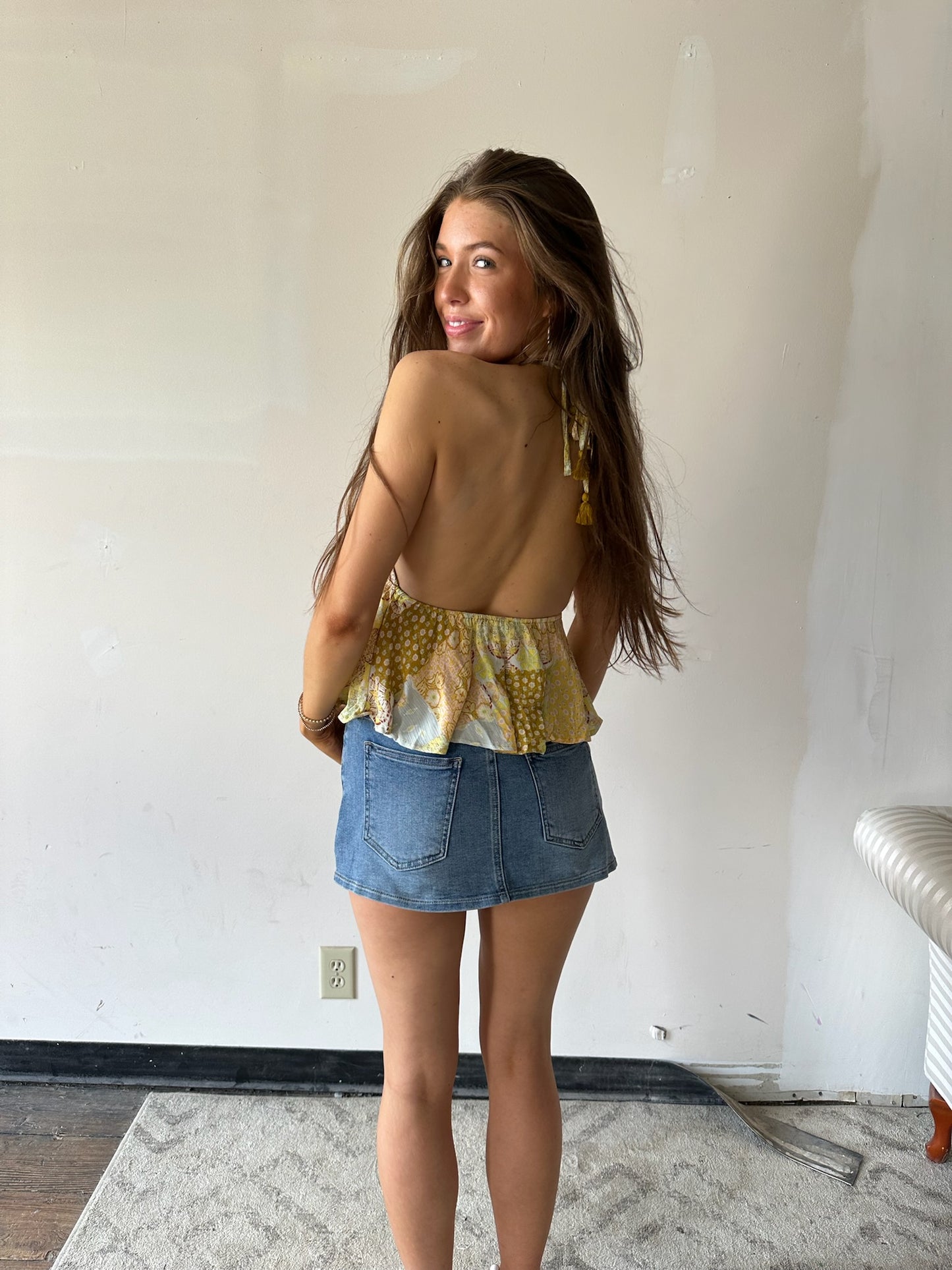 Teagan Mini Denim Skirt - Mid Wash