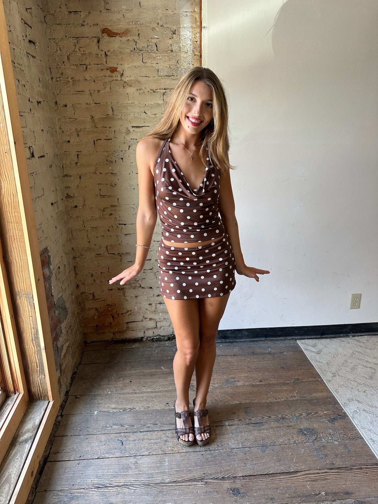 Marina Halter Polka Dot Top