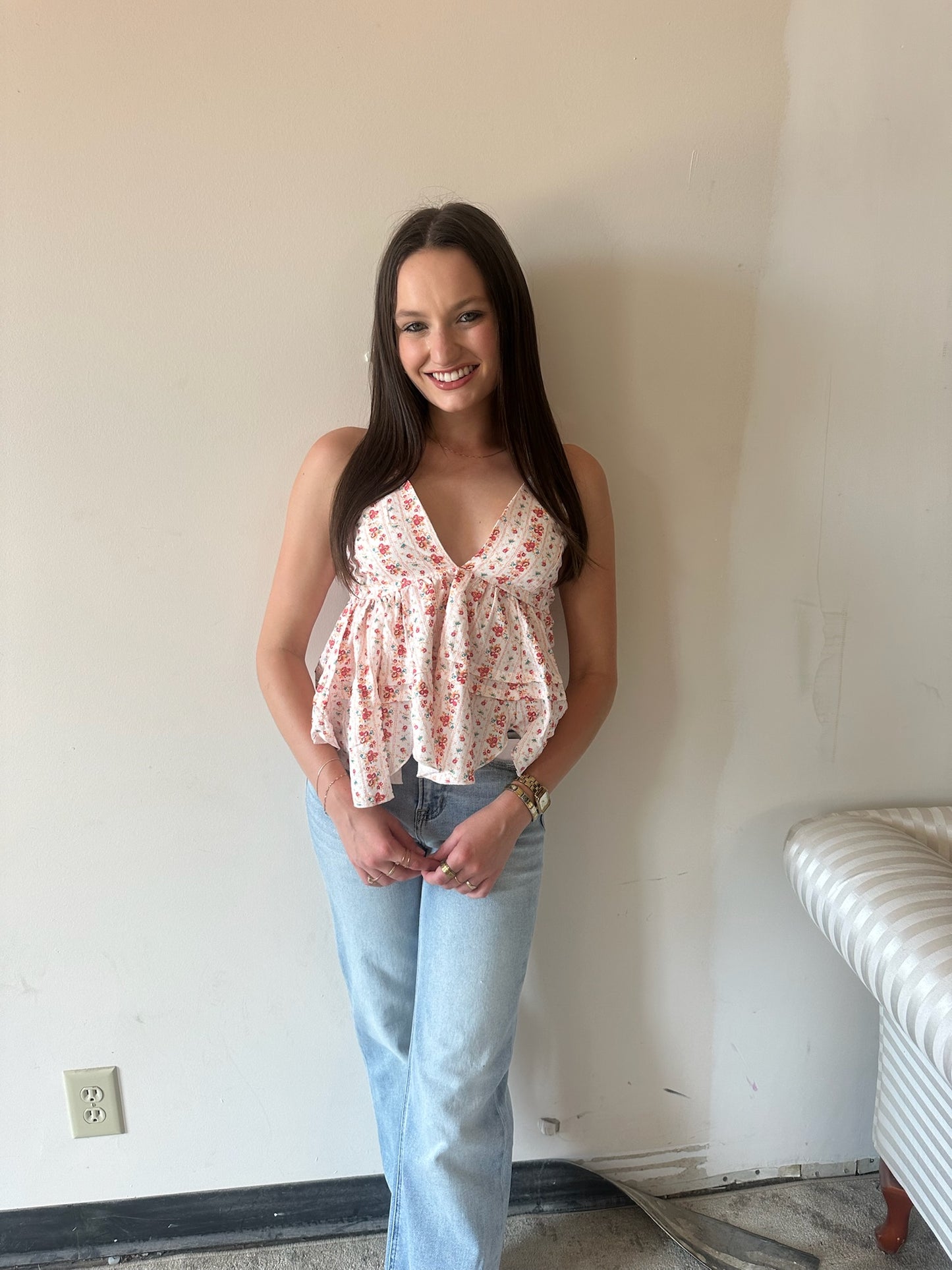 Vail Flowy Cami Top - Mango