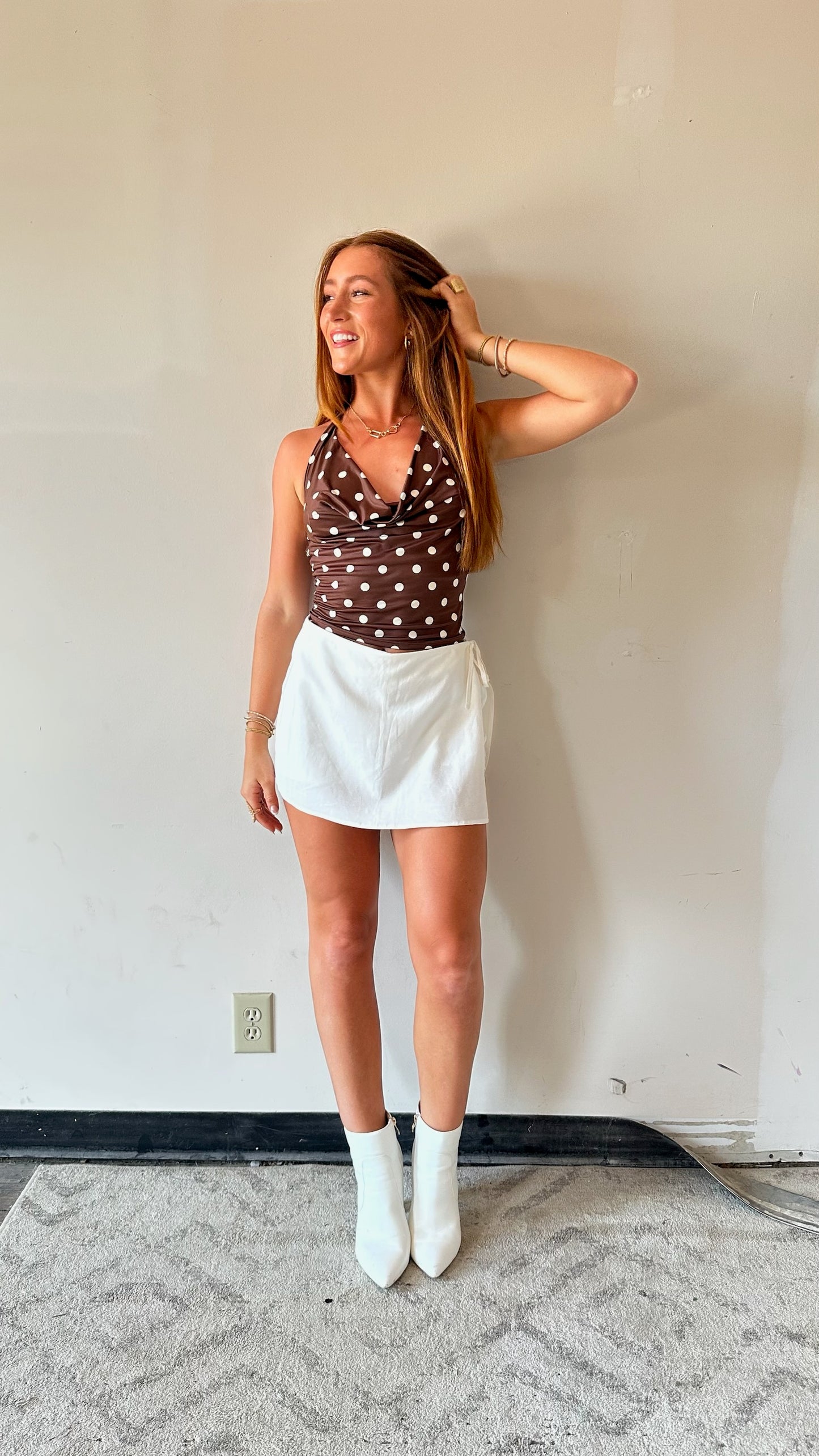 Marina Halter Polka Dot Top