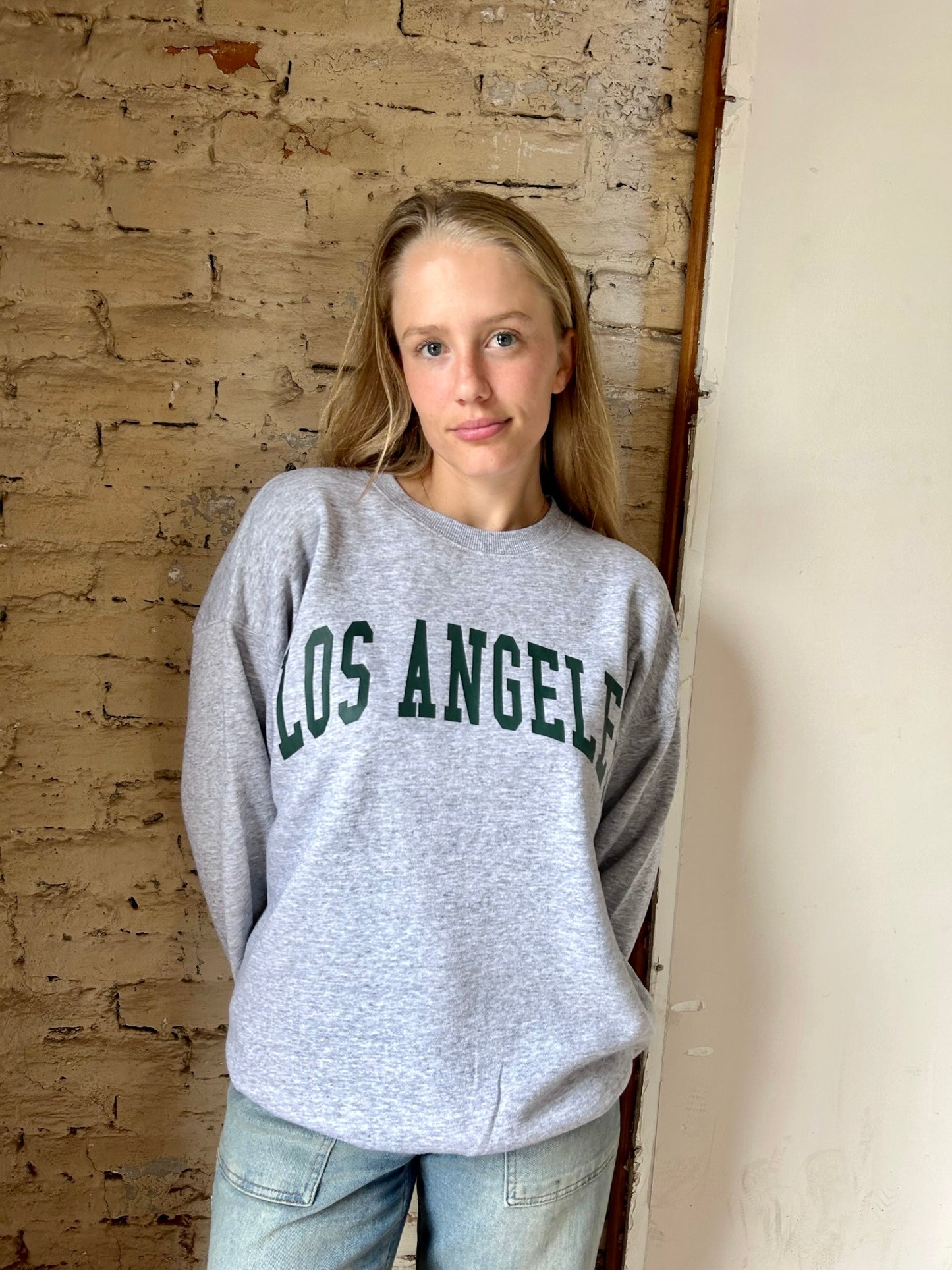 Oversized Los Angeles Sweatshirt - Gray