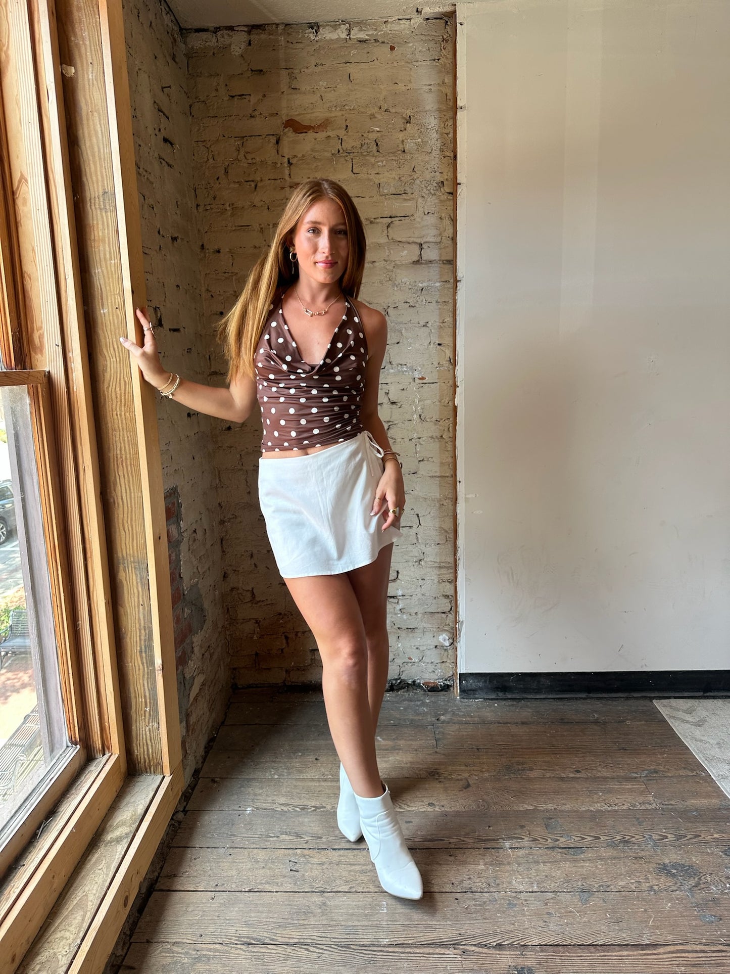 Meadows Linen Skort - White