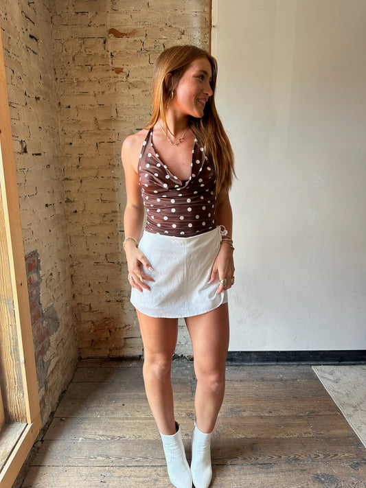 Marina Halter Polka Dot Top