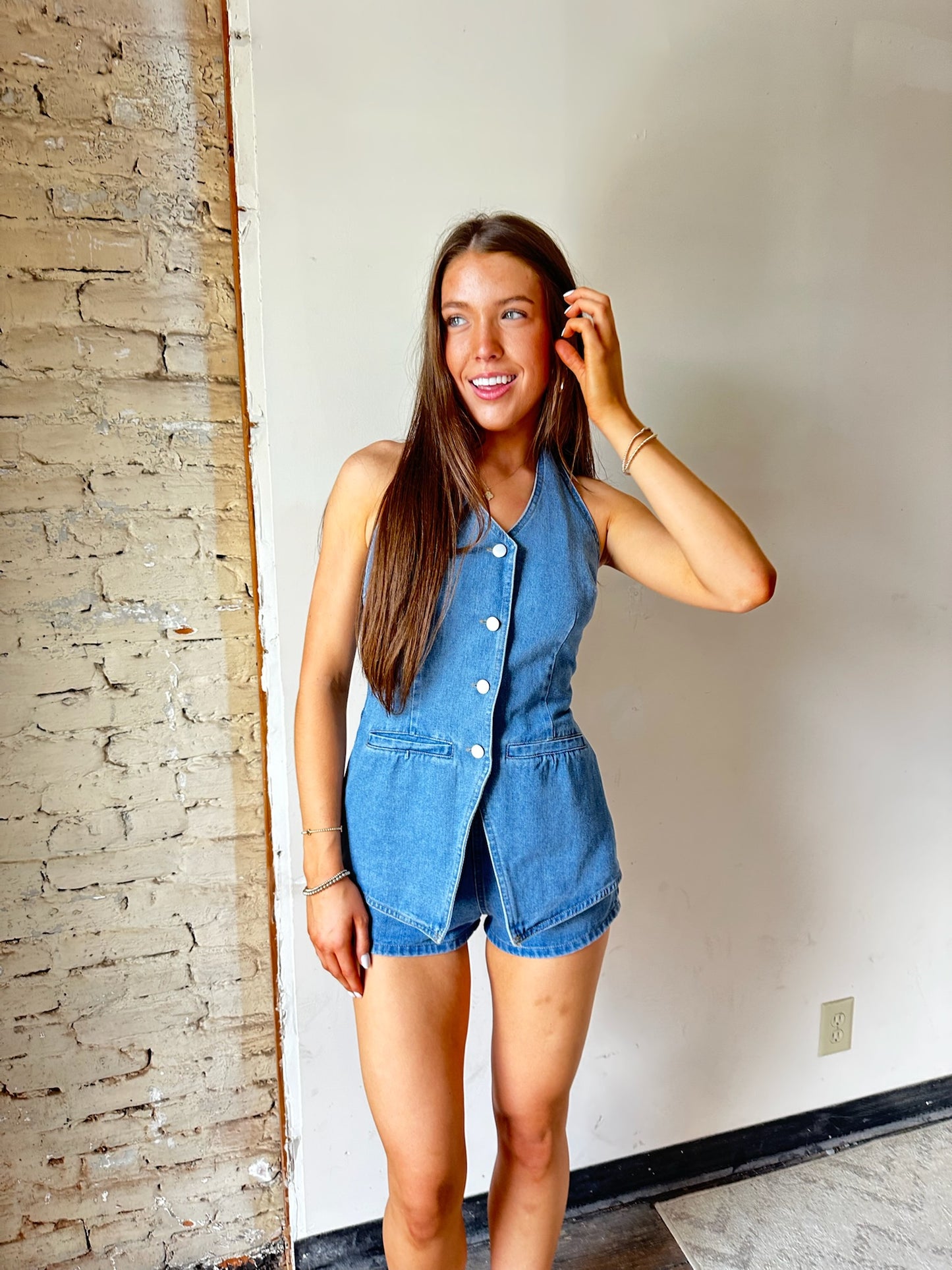 Syracuse Denim Romper
