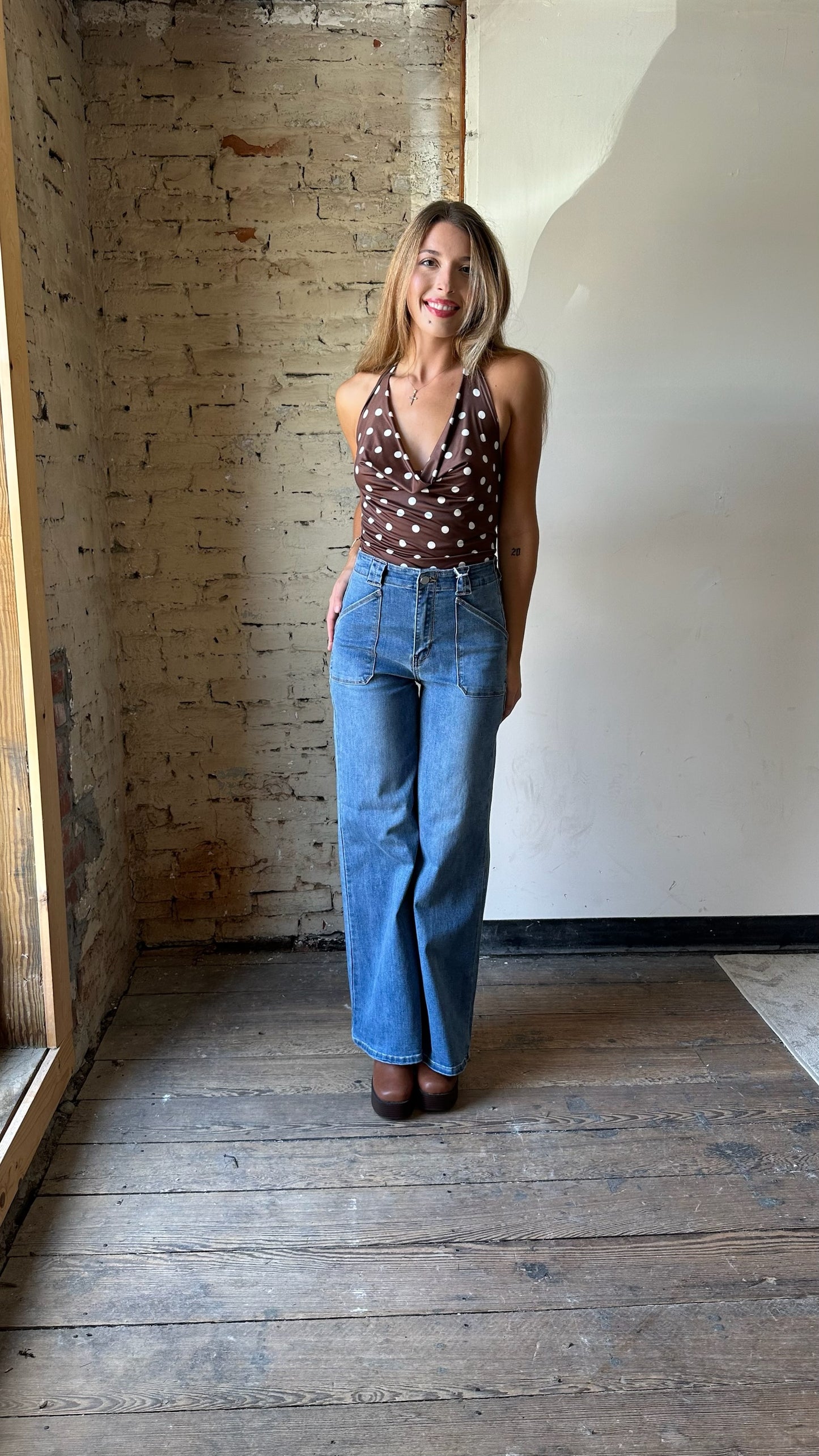 Marina Halter Polka Dot Top