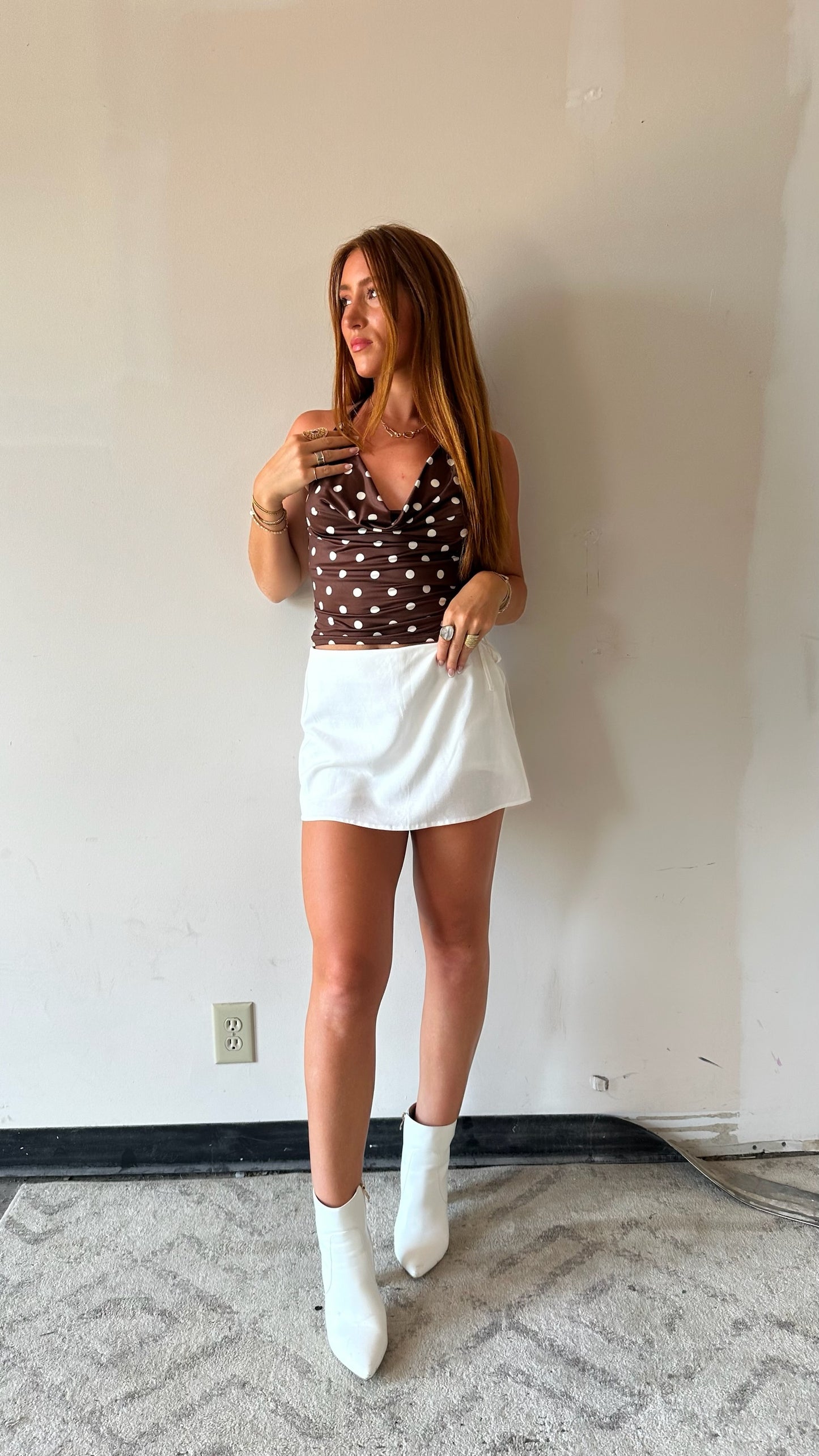 Marina Halter Polka Dot Top