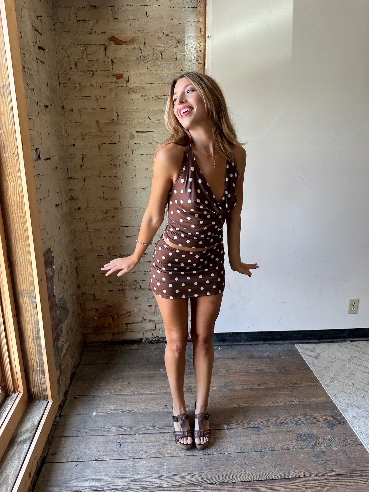 Marina Halter Polka Dot Top