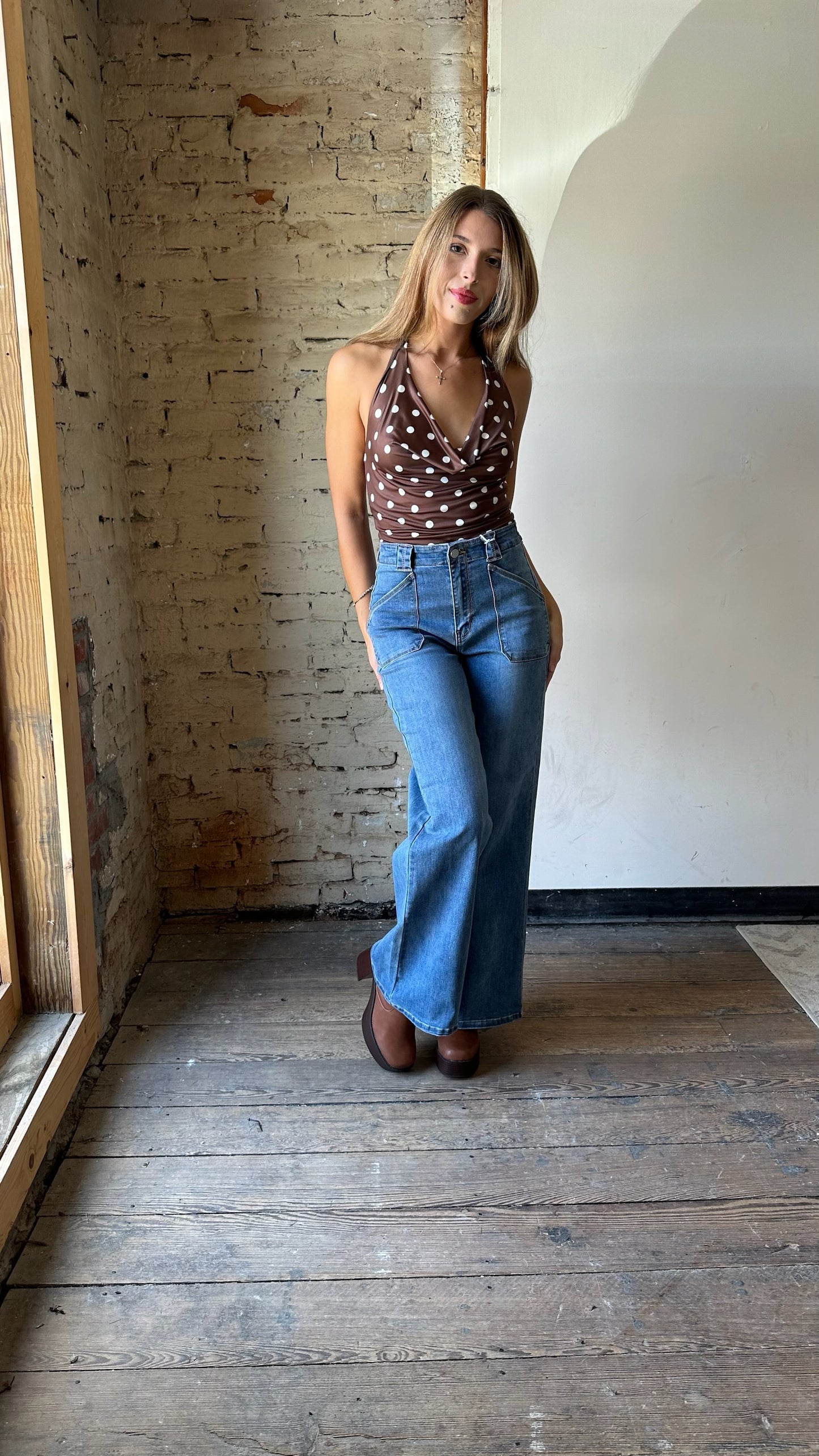 Marina Halter Polka Dot Top